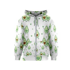 Cute Seamless Pattern With Avocado Lovers Kids  Zipper Hoodie by Ket1n9