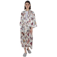 Another Monster Pattern Maxi Satin Kimono by Ket1n9