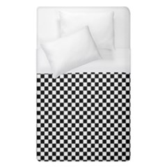 Black And White Checkerboard Background Board Checker Duvet Cover (single Size) by Hannah976