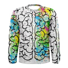 Brain Mind Psychology Idea Drawing Men s Long Sleeve T-shirt by Ndabl3x