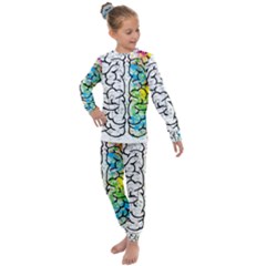 Brain Mind Psychology Idea Drawing Kids  Long Sleeve Set  by Ndabl3x