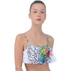 Brain Mind Psychology Idea Drawing Frill Bikini Top by Ndabl3x