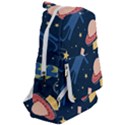 Seamless Pattern With Funny Alien Cat Galaxy Travelers  Backpack View2