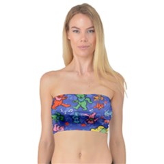 Grateful Dead Bears Pattern Bandeau Top by Cendanart