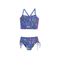 Grateful Dead Bears Pattern Girls  Tankini Swimsuit by Cendanart