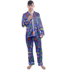 Grateful Dead Bears Pattern Men s Long Sleeve Satin Pajamas Set by Cendanart