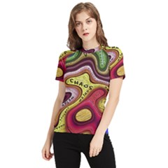 Chaos Unknown Unfamiliar Strange Women s Short Sleeve Rash Guard by Paksenen