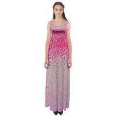 Pink Gray Snowy Empire Waist Maxi Dress by CoolDesigns