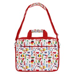 Colorful Red Europe Country Flags Pattern 16  Shoulder Laptop Bag  by CoolDesigns