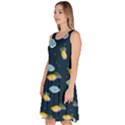 Pineapple in Space Knee Length Skater Dress With Pockets View2