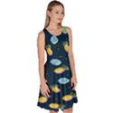 Pineapple in Space Knee Length Skater Dress With Pockets View3