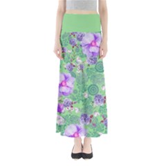 Light Green Paisley Maxi Skirt by CoolDesigns