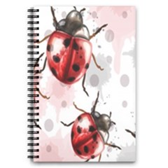 Ladybugs Pattern Texture Watercolor 5 5  X 8 5  Notebook by Bedest