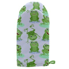 Cute Green Frogs Seamless Pattern Microwave Oven Glove by Bedest