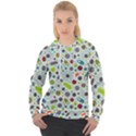 Seamless Pattern With Viruses Women s Overhead Hoodie View1