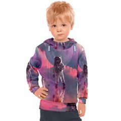 Aesthetic Astronautics Atmosphere Blue Clouds Cosmos Fantasy Galaxy Kids  Hooded Pullover by Cendanart