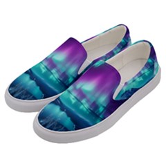 Lake Aurora Borealis Men s Canvas Slip Ons by Ndabl3x