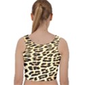 Leopard Print Velvet Racer Back Crop Top View2