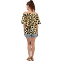 Leopard Print Off Shoulder Short Sleeve Top View2