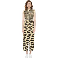 Leopard Print Women s Frill Top Chiffon Jumpsuit by TShirt44