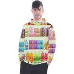 Supermarket Shelf Products Snacks Men s Pullover Hoodie by Cendanart