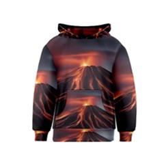 Volcanic Eruption Kids  Pullover Hoodie by Proyonanggan