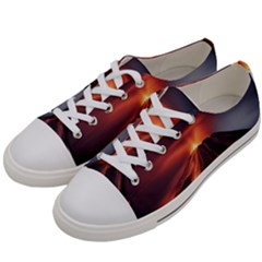 Volcanic Eruption Women s Low Top Canvas Sneakers by Proyonanggan