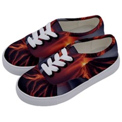 Volcanic Eruption Kids  Classic Low Top Sneakers by Proyonanggan