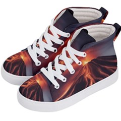 Volcanic Eruption Kids  Hi-top Skate Sneakers by Proyonanggan