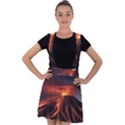 Volcanic Eruption Velvet Suspender Skater Skirt View1