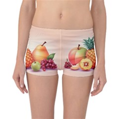 Fruit Pattern Apple Abstract Food Reversible Boyleg Bikini Bottoms by Proyonanggan