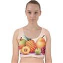 Fruit Pattern Apple Abstract Food Velvet Racer Back Crop Top View1