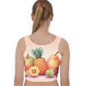 Fruit Pattern Apple Abstract Food Velvet Racer Back Crop Top View2