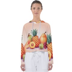 Fruit Pattern Apple Abstract Food Women s Slouchy Sweat by Proyonanggan