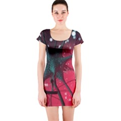 Coronavirus Corona Virus Short Sleeve Bodycon Dress by Cemarart