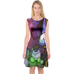 Graffiti Corazones Kingdom Saga Super Capsleeve Midi Dress by Cemarart