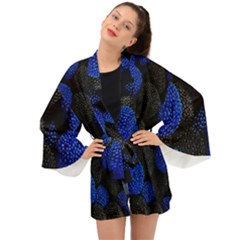 Raspberry One Edge Long Sleeve Kimono by Cemarart