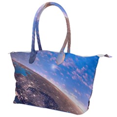 Earth Blue Galaxy Sky Space Canvas Shoulder Bag by Cemarart