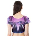 Headphones Sound Audio Music Radio Short Sleeve Crop Top View2