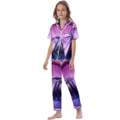 Headphones Sound Audio Music Radio Kids  Satin Short Sleeve Pajamas Set by Hannah976