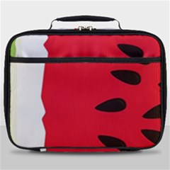 Watermelon Black Green Melon Red Full Print Lunch Bag by Cemarart