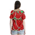 Summer Watermelon Fruit V-Neck Flutter Sleeve Top View2