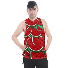 Summer Watermelon Fruit Men s Sleeveless Hoodie by Cemarart