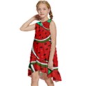 Summer Watermelon Fruit Kids  Frill Swing Dress View2