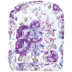 Flower-floral-design-paper-pattern-purple-watercolor-flowers-vector-material-90d2d381fc90ea7e9bf8355 Full Print Backpack by saad11