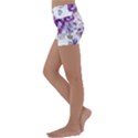 Flower-floral-design-paper-pattern-purple-watercolor-flowers-vector-material-90d2d381fc90ea7e9bf8355 Kids  Lightweight Velour Yoga Shorts View2