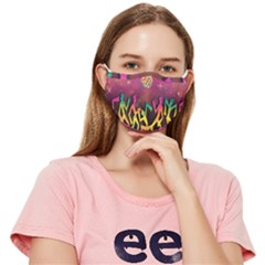 Dancing Colorful Disco Fitted Cloth Face Mask (adult) by Bajindul