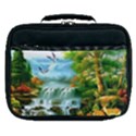 Paradise Forest Painting Bird Deer Waterfalls Lunch Bag View1