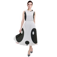 Cute Panda Love Animal Round Neck Boho Dress by Ndabl3x