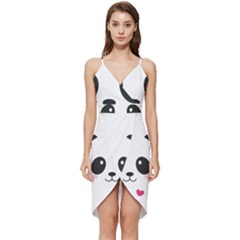 Cute Panda Love Animal Wrap Frill Dress by Ndabl3x